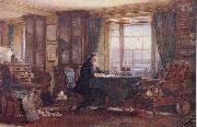 William Gershom Collingwood John Ruskin in his Study at Brantwood Cumbria France oil painting artist